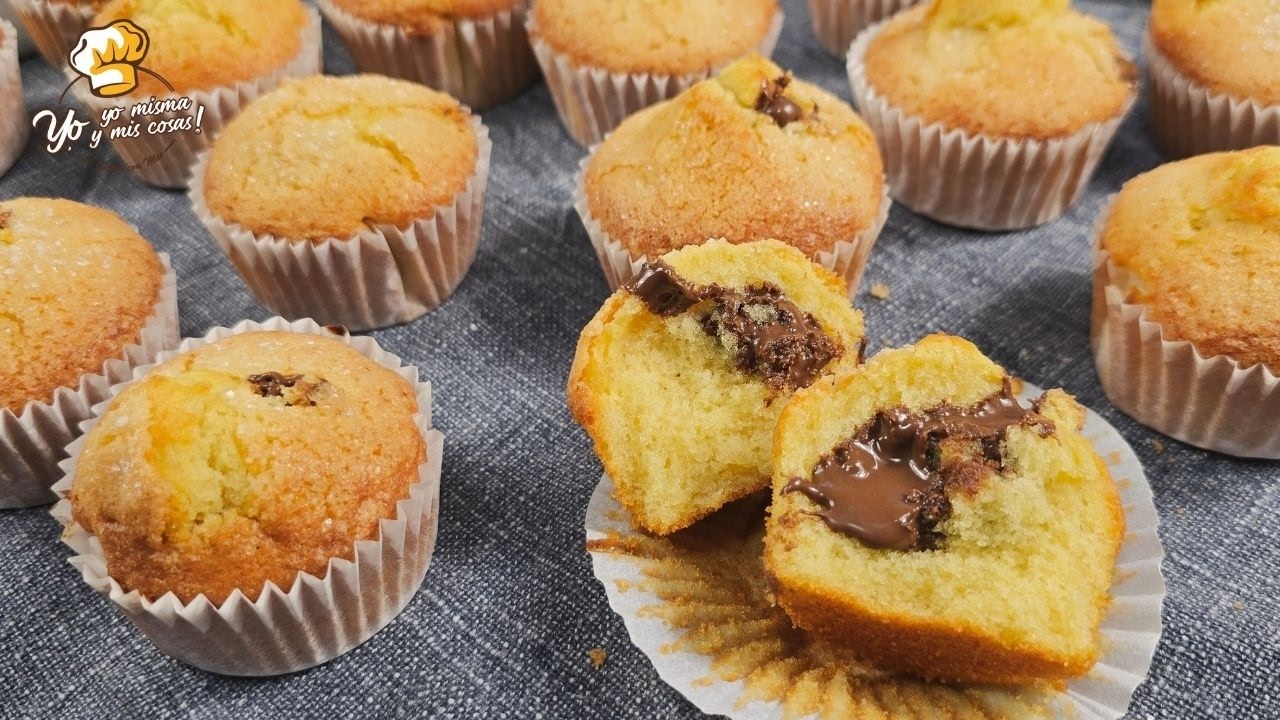 Menuda sorpresa se llevaron en casa con estas Magdalenas rellenas ¡Irresistibles!