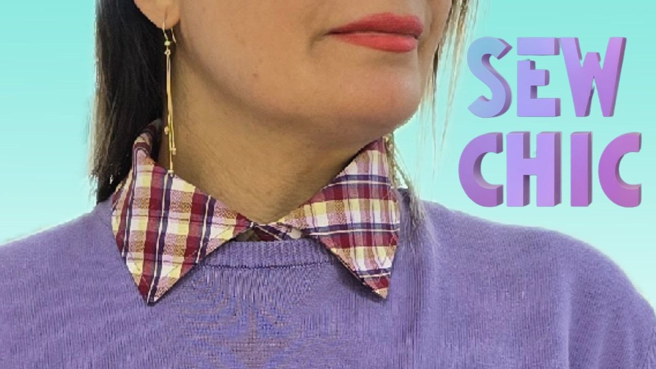 DIY | Recycled Detachable Collar Sewing Tutorial | Beginner-Friendly✂️
