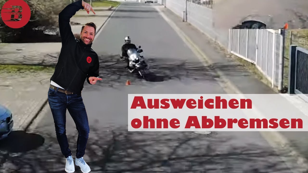 Motorrad 🏍 fahren lernen - Grundfahraufgabe Ausweichen ohne Abbremsen - so knackst Du die Prüfung 😎