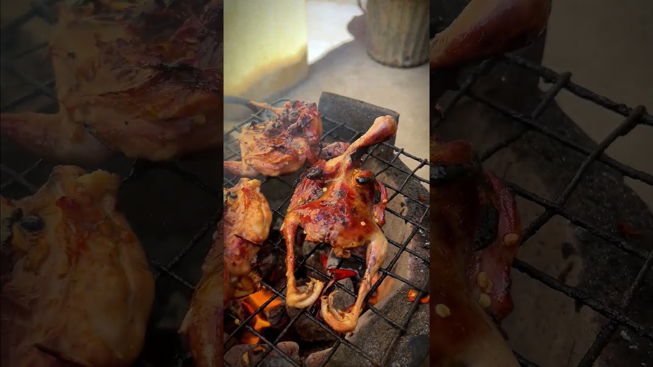 Grilling Quail  | Asian Food #shorts #foodatasty #food #eating