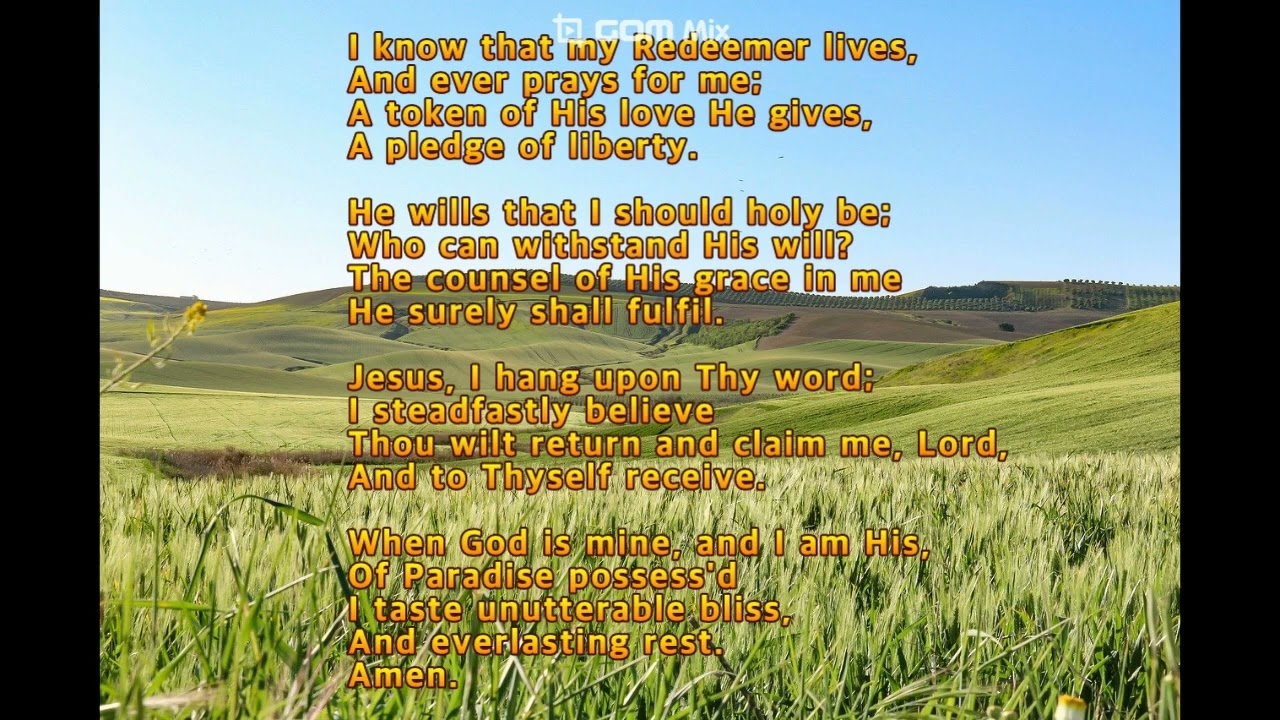 I Know That my Redeemer Lives, 새찬송가 170장, G.F. Handel 작곡, ahnpav, 안파브, Pav Ahn, 영어 찬송가, hymn, lyrics