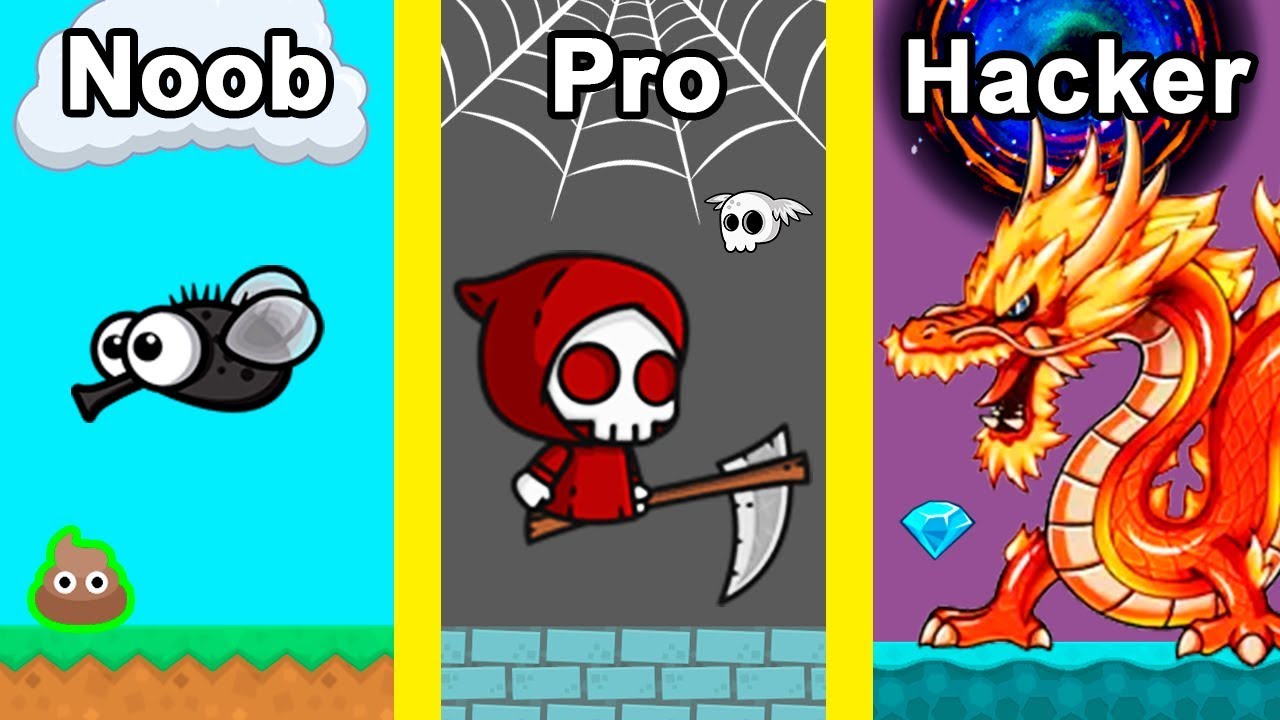 NOOB vs PRO vs HACKER - FlyOrDie.io