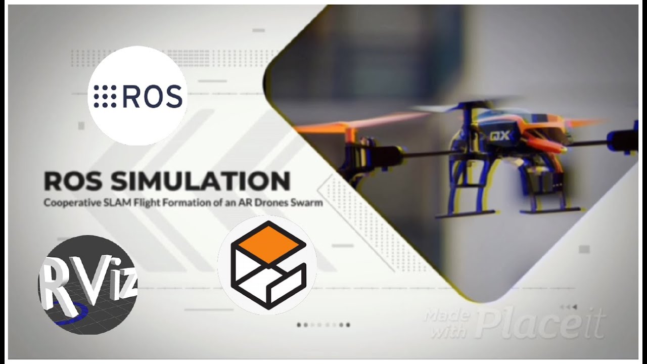 ROS Simulation: Cooperative 3D SLAM Smart flight formation for a UAV Swarm