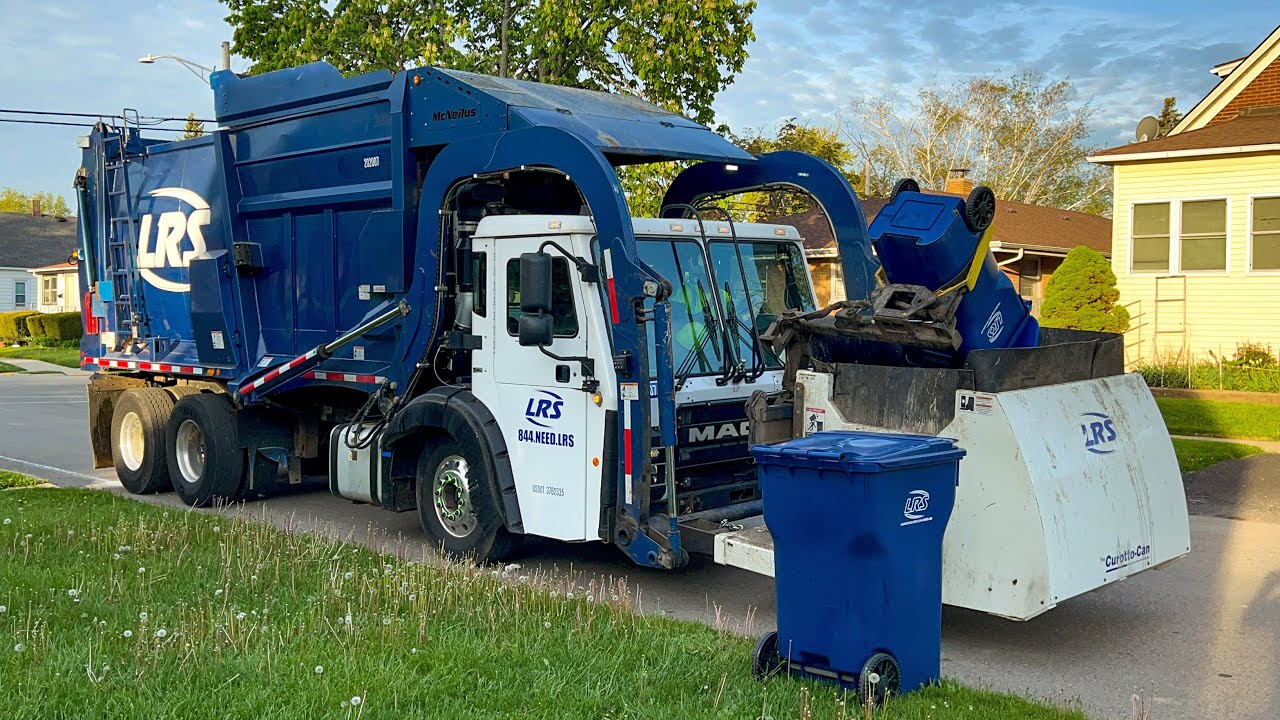 LRS Mack LR McNeilus Meridian Curotto Can Garbage Truck