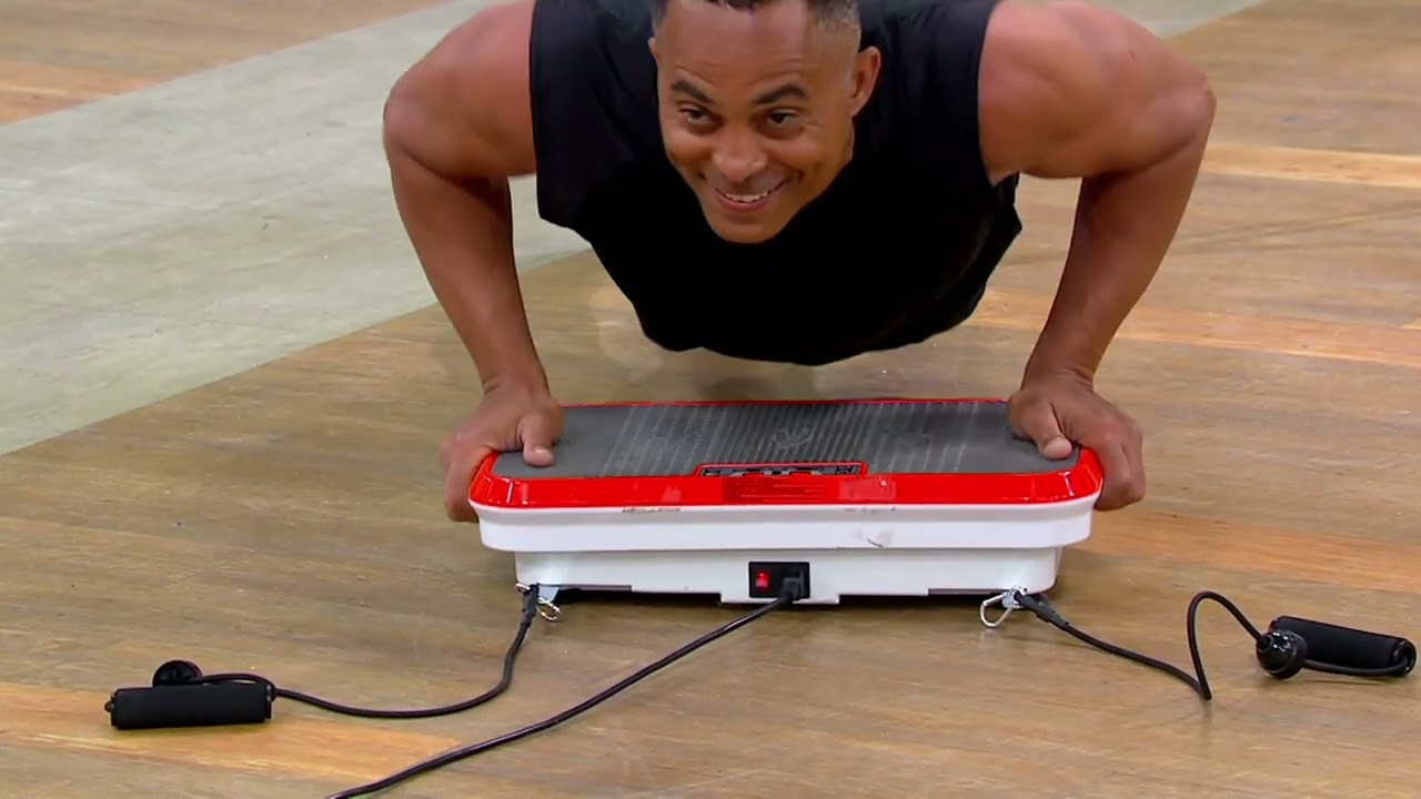 PowerFit Elite Vibration Platform with Exercise Bands and Remote on QVC
