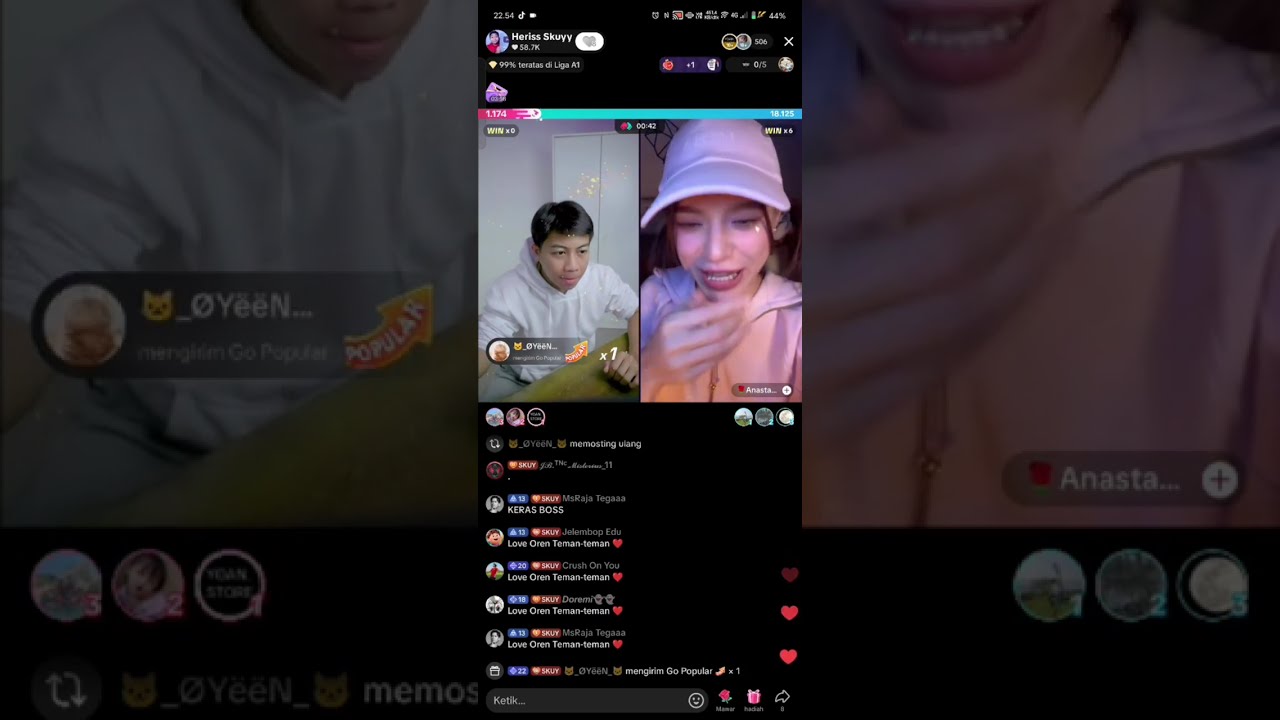 HERISS SKUYY LIVE AT 22-23  JANUARY #herissskuyy #live #reaction #funny #viral #video #videos 