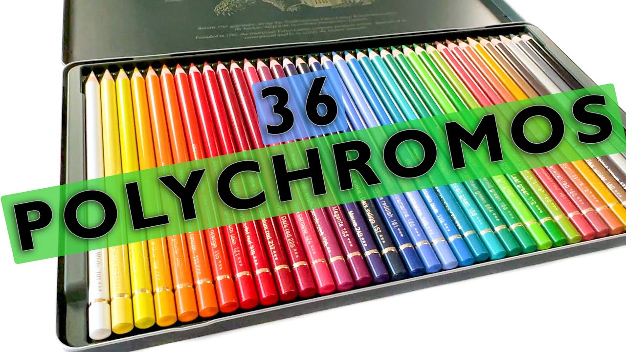 36 цветных карандашей Faber-Castell Polychromos: распаковка и порядок цветов