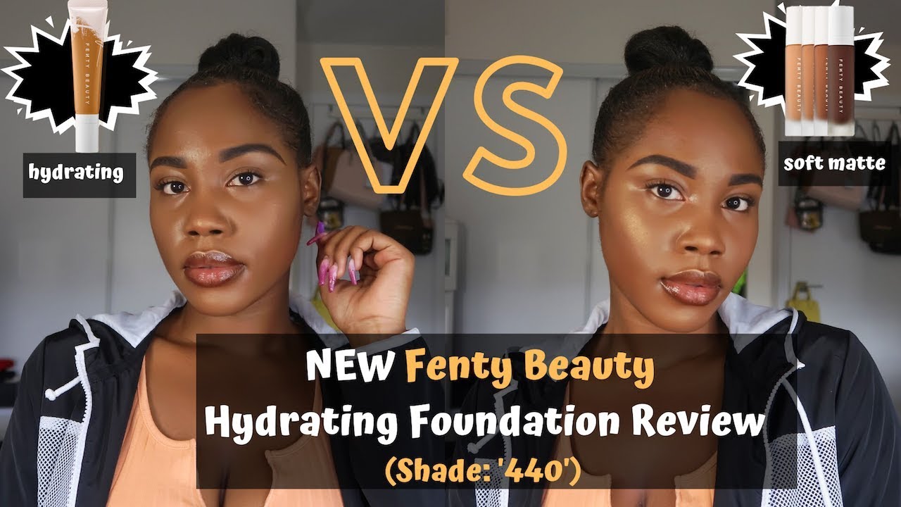 NEW Fenty Beauty Hydrating Foundation Review + Soft Matte Test (Shade: 440) | Emmanuela Okon