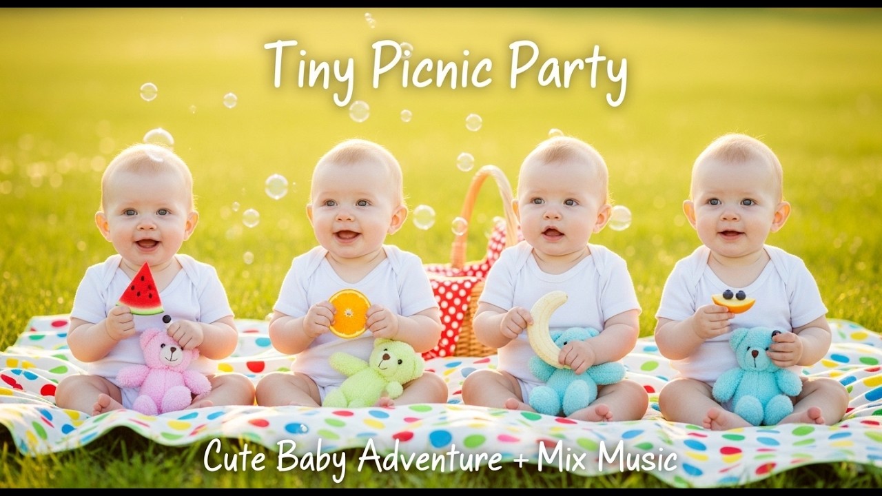 🌼 Tiny Picnic Party — Cute Real Babies Picnic Adventure | Baby Fun + Mix Music