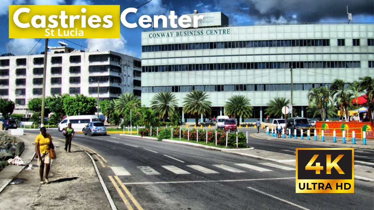 Driving Around Castries Center - St Lucia