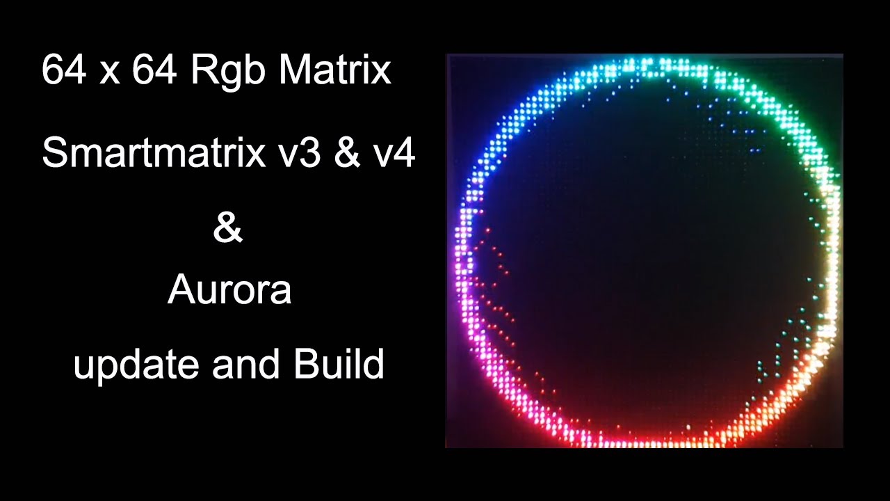 64 x 64 Rgb matrix, Smartmatrix & Aurora