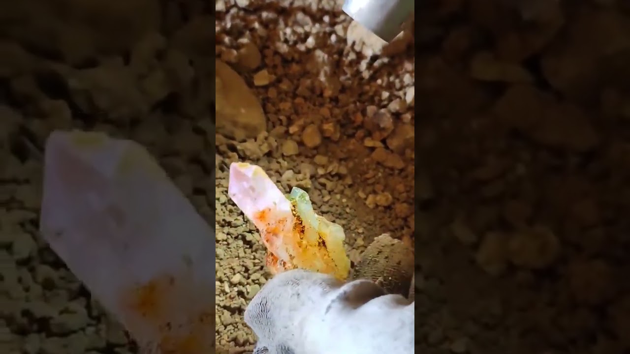 The worker found a rare crystal 