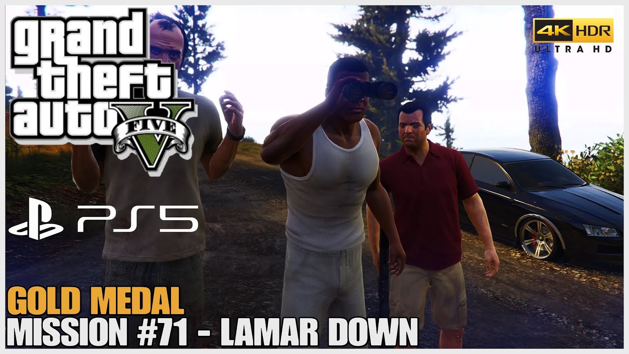 GTA 5 PS5 Remastered - Mission #71 - Lamar Down [Gold Medal] 4K HDR