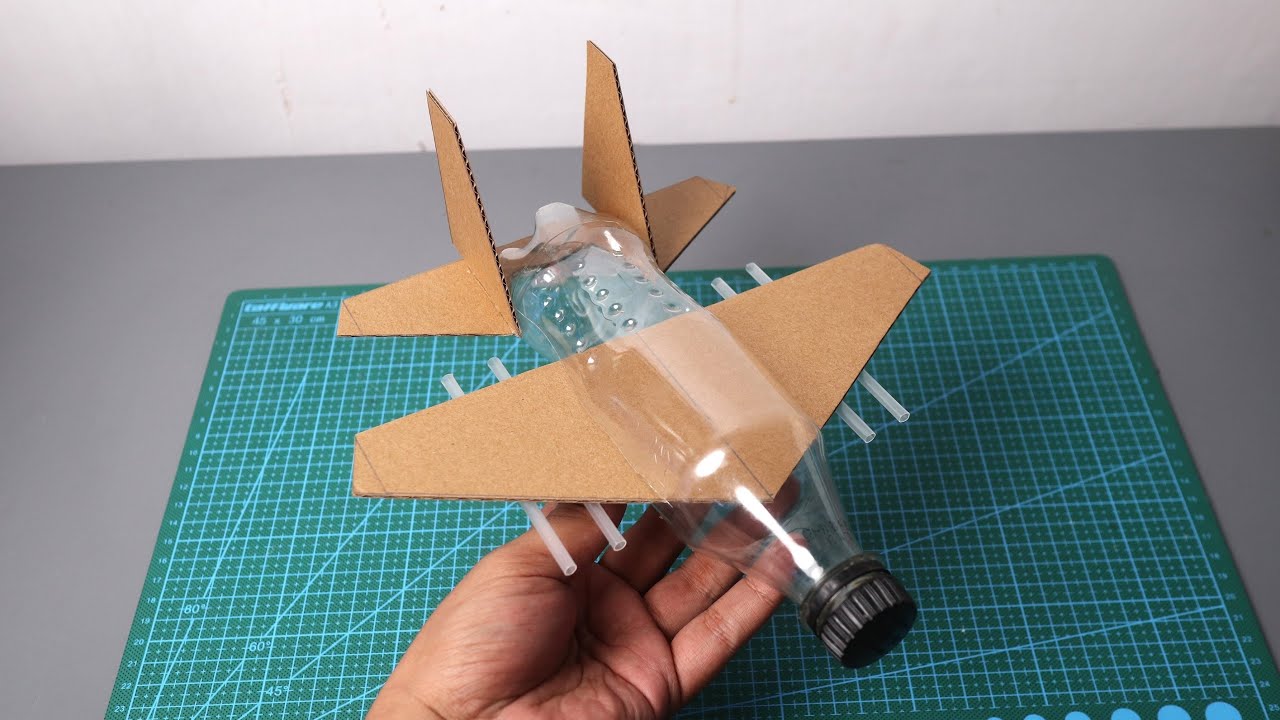 How to Make a Fighter Jet from Recycled Bottles | DIY Warplane Craft