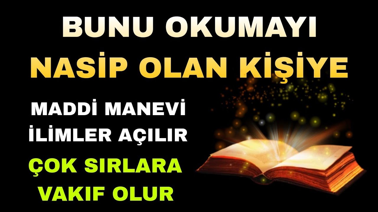 BUNU OKUMAYI NASİP OLAN KİŞİYE MADDİ MANEVİ İLİMLER A&Ccedil;ILIR &Ccedil;OK SIRLARA VAKIF OLUR  - Volkan aksoy