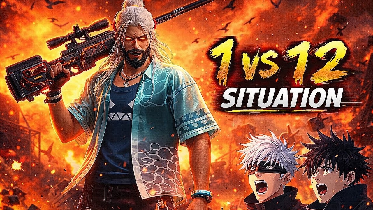 1_vs_12 Situation In BR Rank Match🔥✨ | AWM Weapon challenge in BR RANK Match @chotabazi 