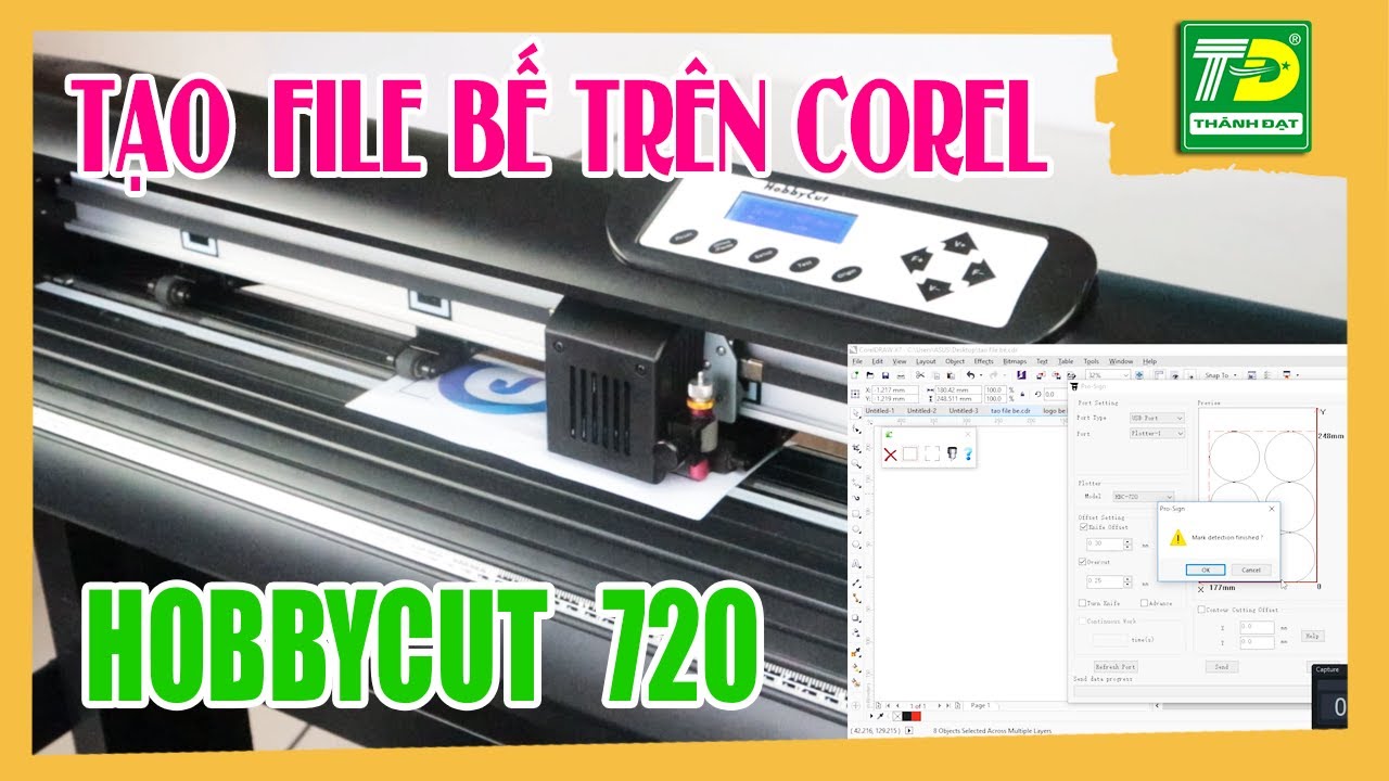 Hướng Dẫn Tạo File Bế Tr&ecirc;n M&aacute;y Cắt Decal Hobbycut HBC 720