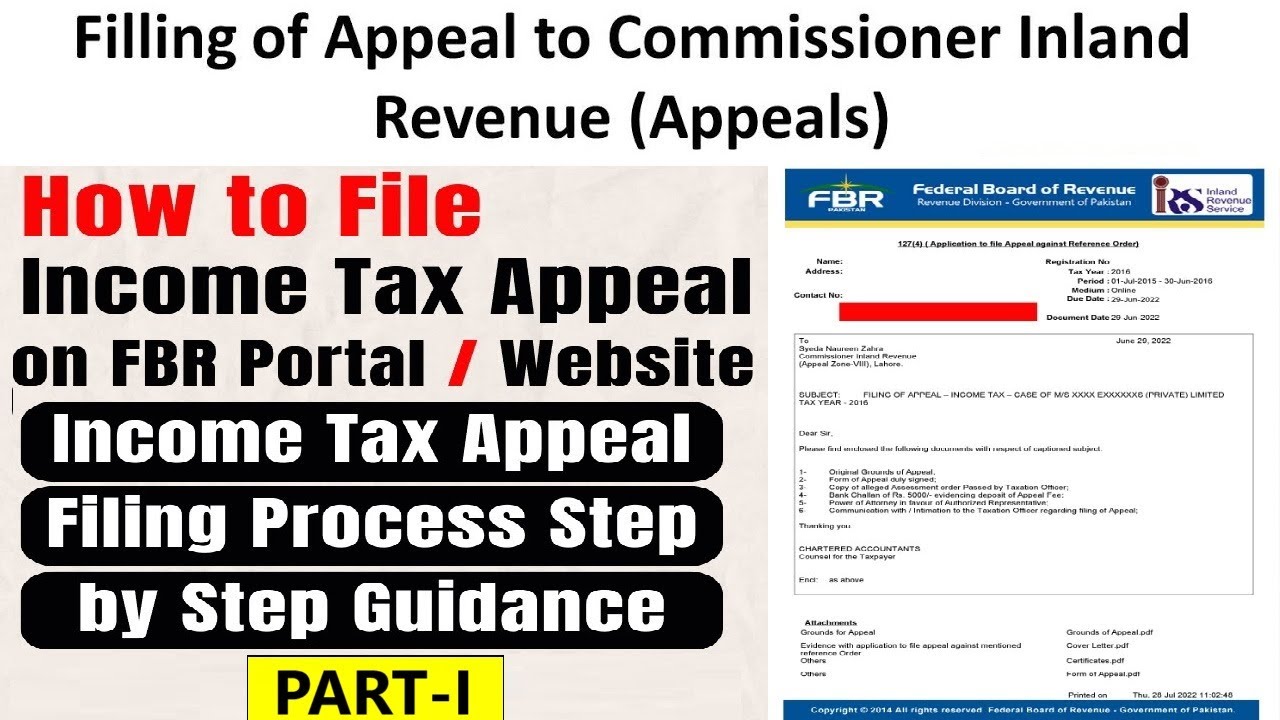 How to File Income Tax Appeal in FBR (Part-I) | Appeal Filing Process FBR | FBR Income Tax Appeals