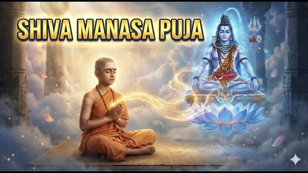 Shiva Manasa Puja | Worship Lord Shiva in your mind  | Powerful Shiva Chant | Adi Shankaracharya 🕉️