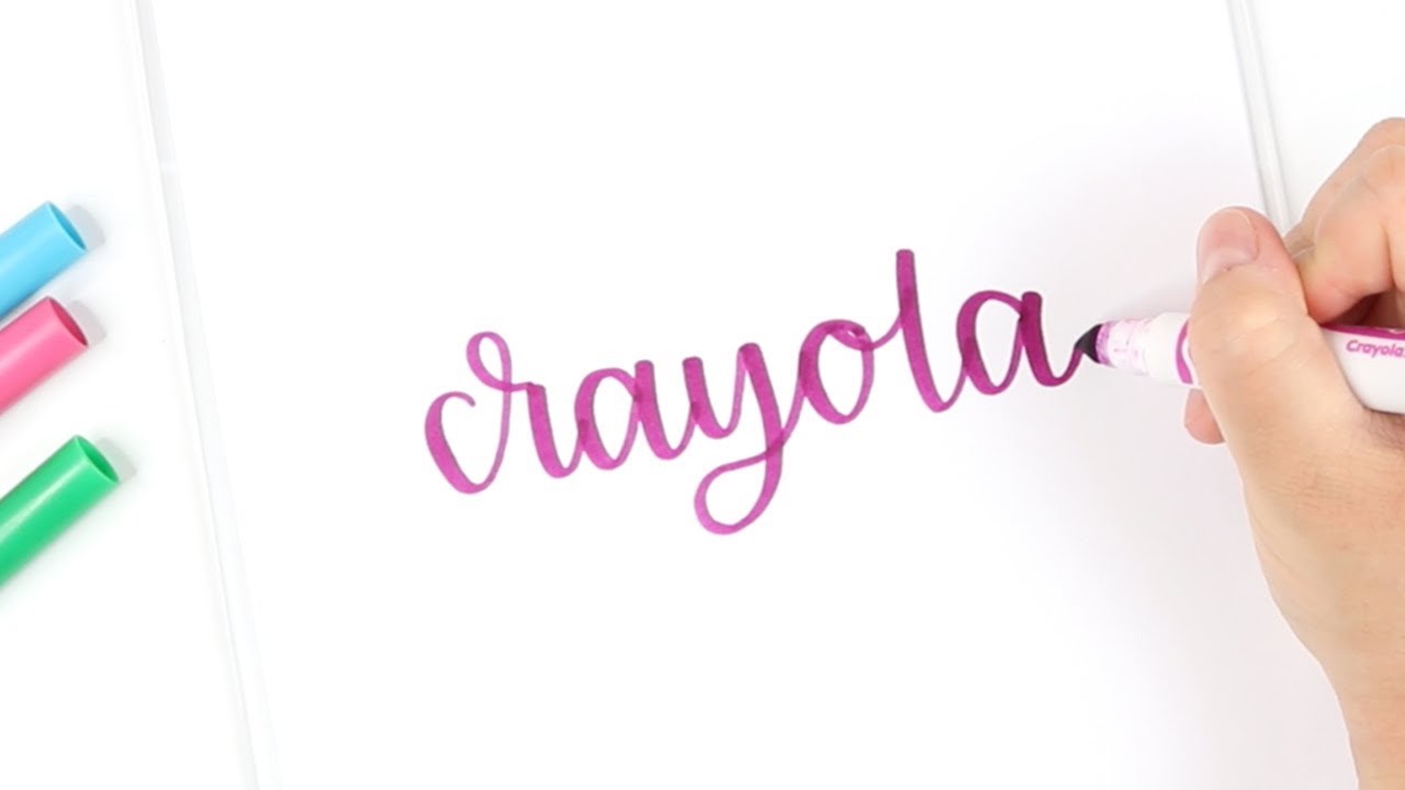 Hand Lettering For Beginners Tutorial! With Crayola Markers Easy and Inexpensive!