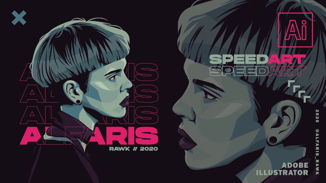 BELAJAR VECTOR, Speed Art - Membuat Vector dari foto menggunakan Adobe Illustrator