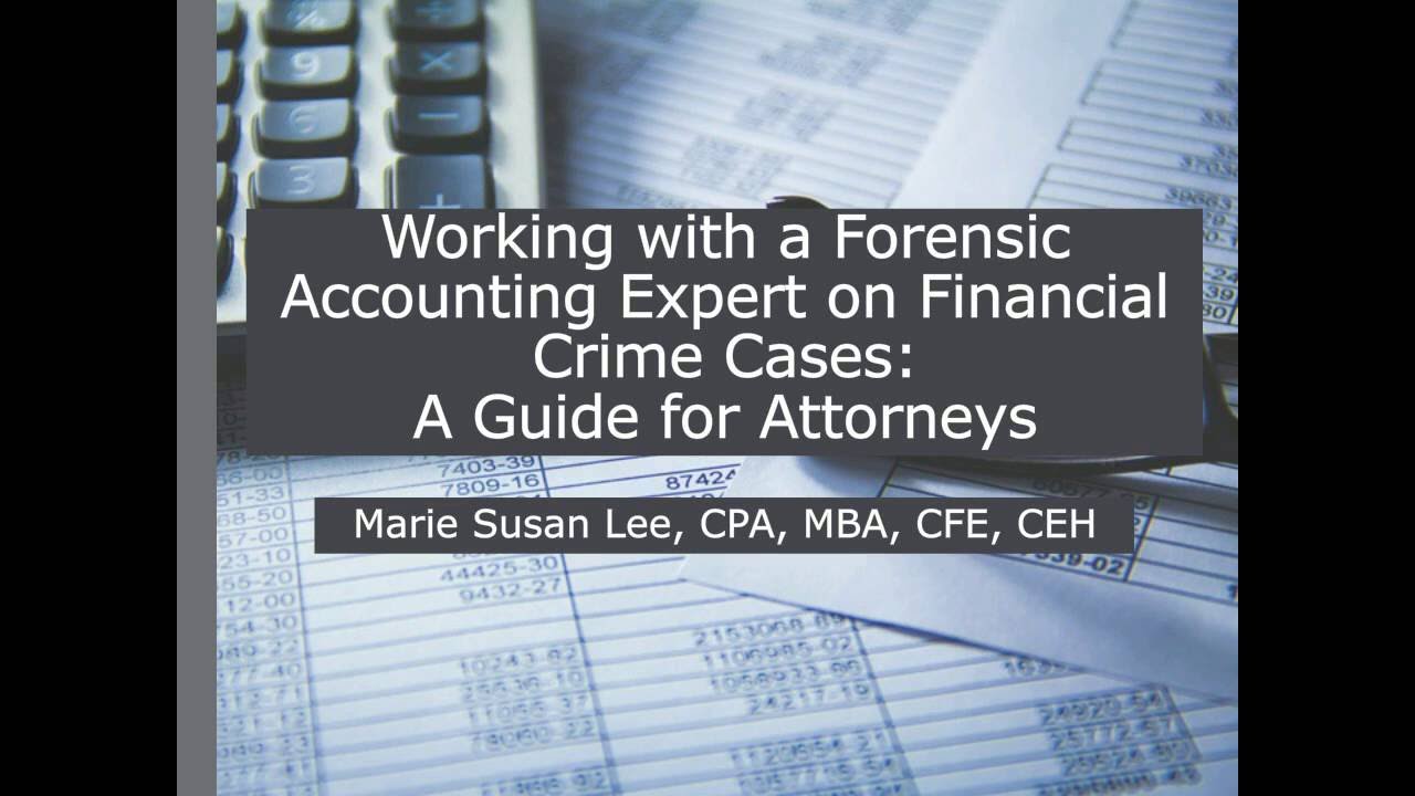 Working with a Forensic Accounting Experts on Financial Crime Cases