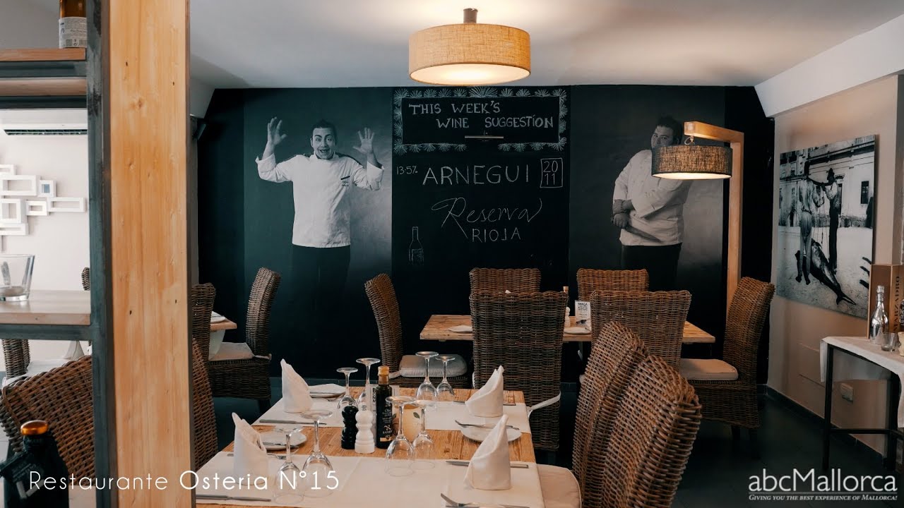 Restaurant Osteria Nº15 in Alcúdia, Mallorca