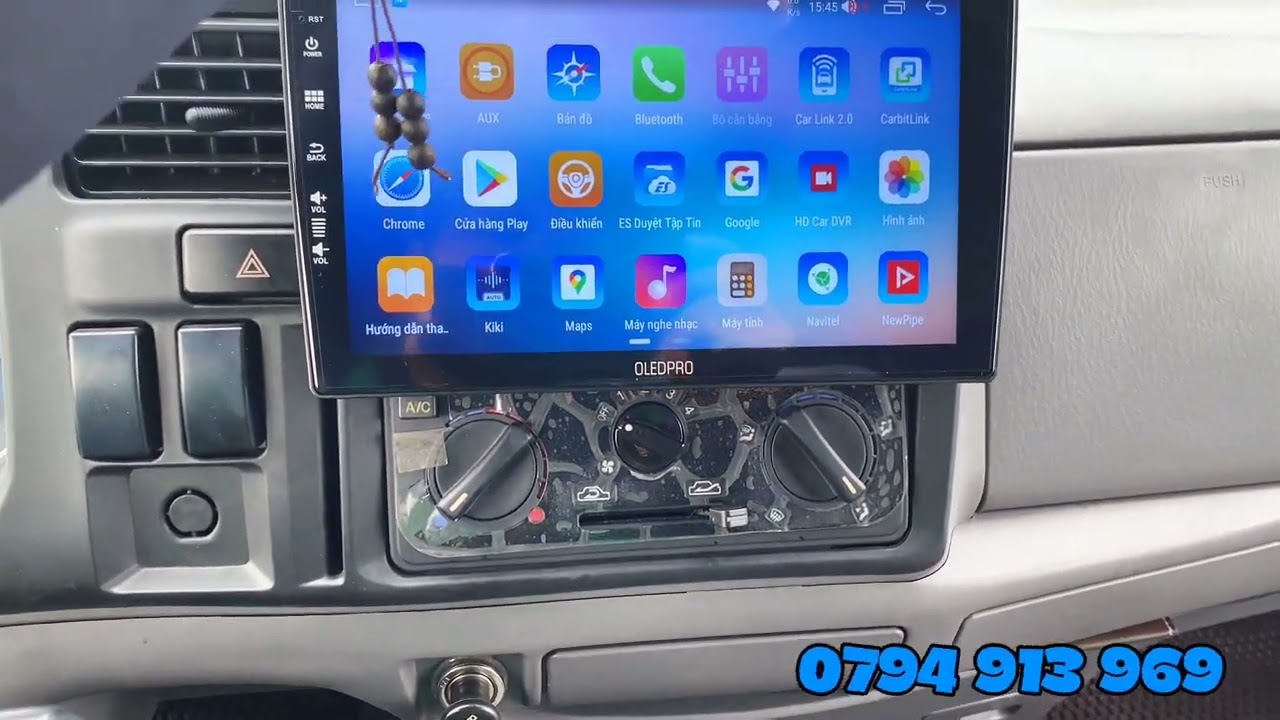 Xe tải Đ&ocirc; Th&agrave;nh iz250 Độ M&agrave;ng h&igrave;nh Androil. 0794 913 969 ( Lực)