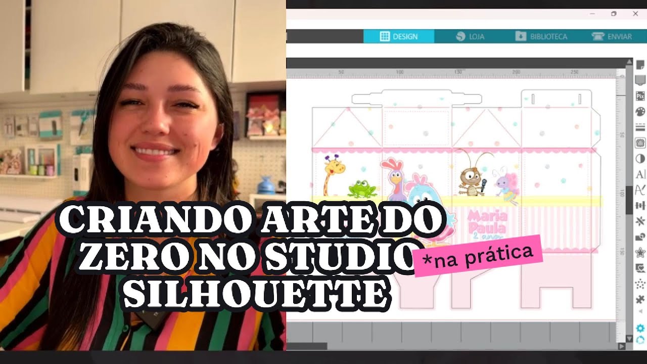 Como Criar a Arte da Caixa Milk do Zero no Studio Silhouette | Aula Prática e Criativa 🎨