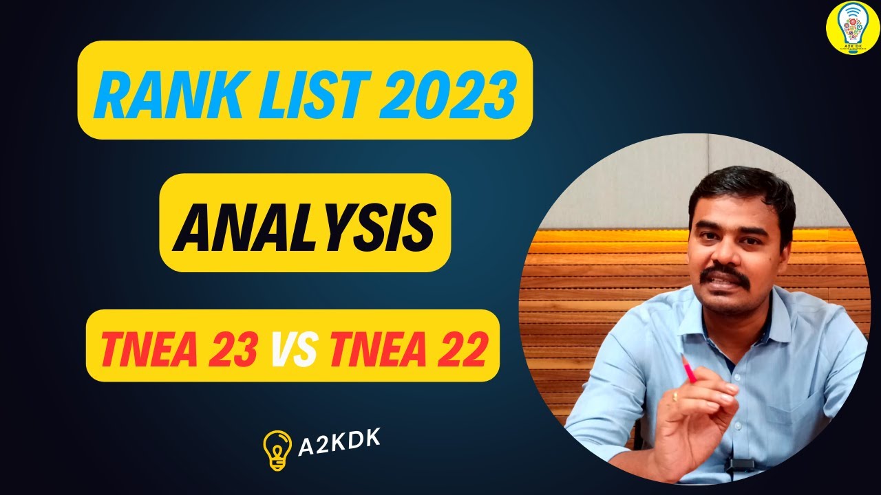 Rank list 2023 Analysis #tnea2023