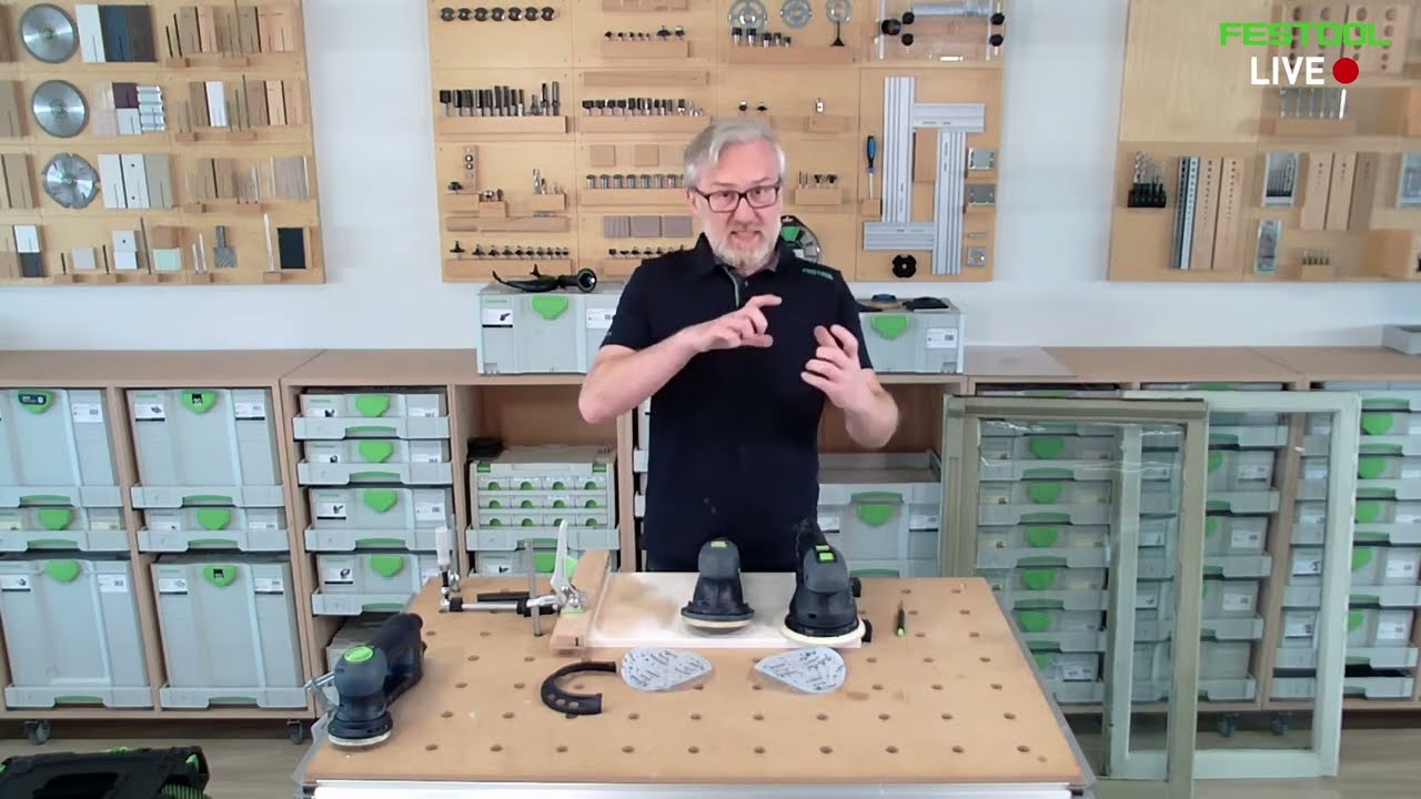 Festool LIVE🔴[NL] | Roterende excentrische schuurmachines ROTEX 90, 125 en 150