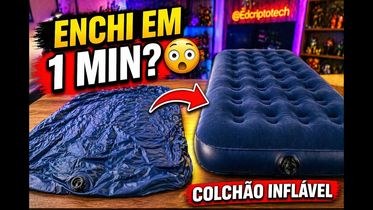 Encher colchão inflável | Rápido e Prático #Edcriptografia