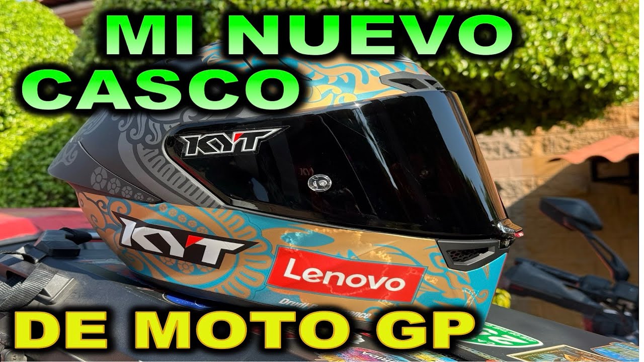 MI NUEVO CASCO DE MOTO GP KYT KX-1 RACE GP BLITZ RIDER