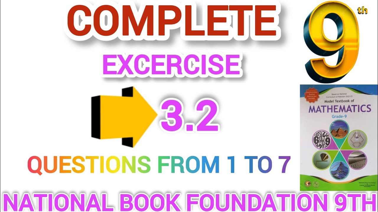 Exercise 3.2 | Union & Intersection of Sets | Federal Board 9th Math | Step-by-Step Solutions