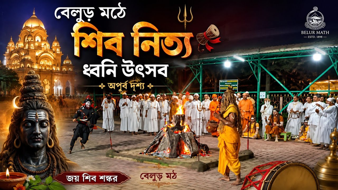 বেলুড় মঠের শিব নিত্য, ধুনি প্রজ্বলন অপূর্ব দৃশ্য বেলুড় মঠে ২০২৬