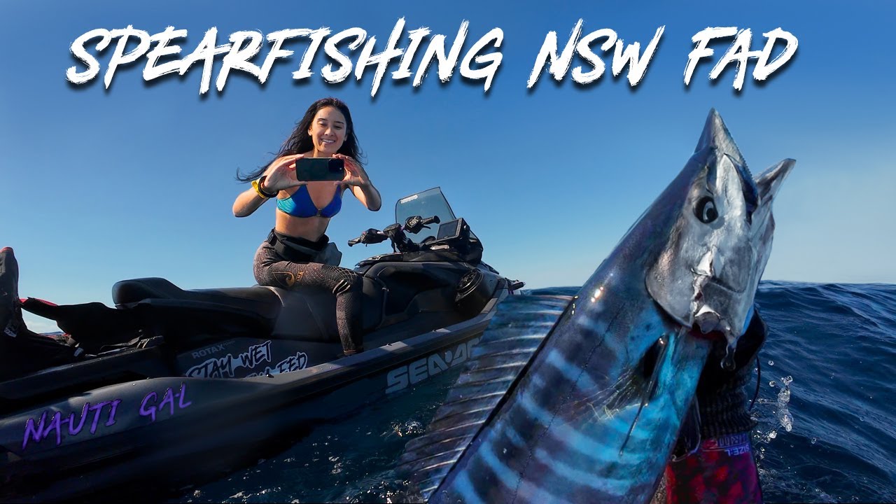 Spearfishing Wahoo at a NSW FAD | Jetski Spearfishing + Catch & Cook Poke Bowl vs Chimichurri