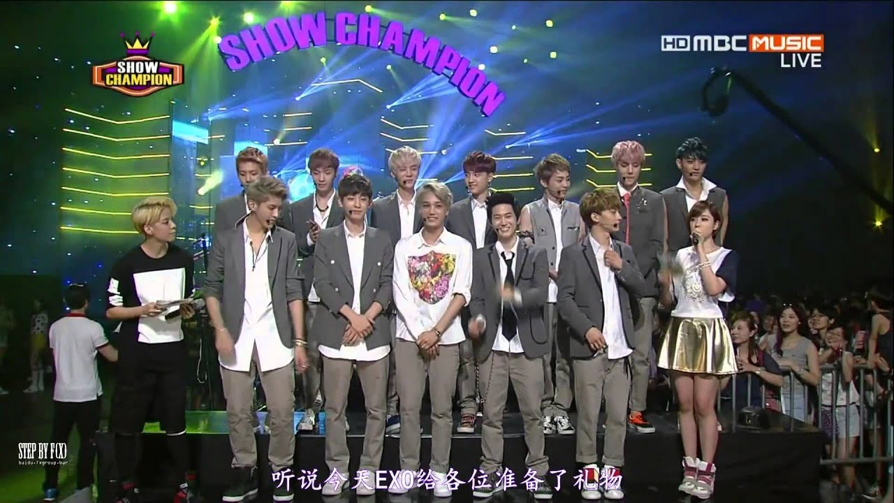 [百度fx組合吧中字] 130807 Show Champion Amber & Eunjung MC Cut
