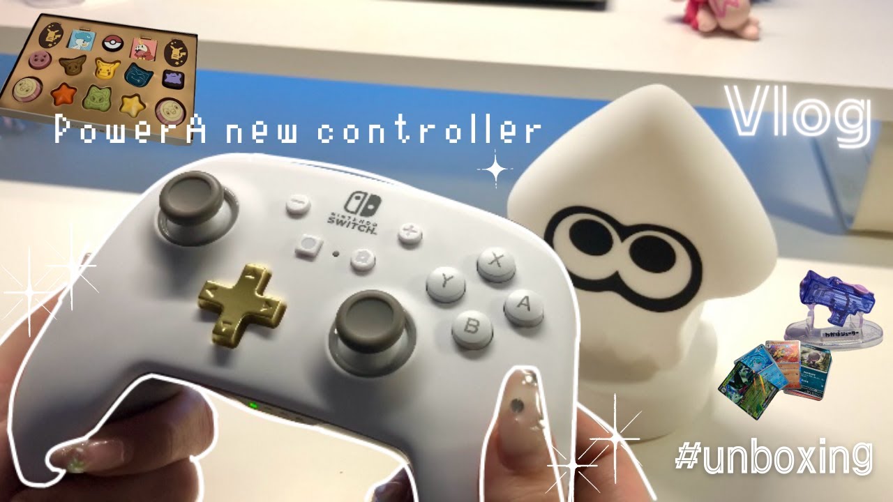 PowerAのSwitchプロコン購入🎮 | SHEINのモニターライトがよかった💡 | unboxing, vlog | ポケカ開封◓⃙⁣