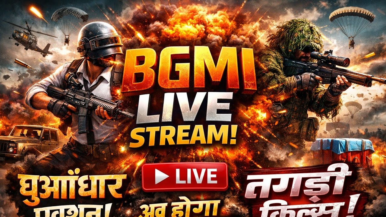 BGMI LIVE 🔴 | आज होगा धमाका 💥 20+ Kills Challenge 😈 | Conqueror Push | Full Action Stream