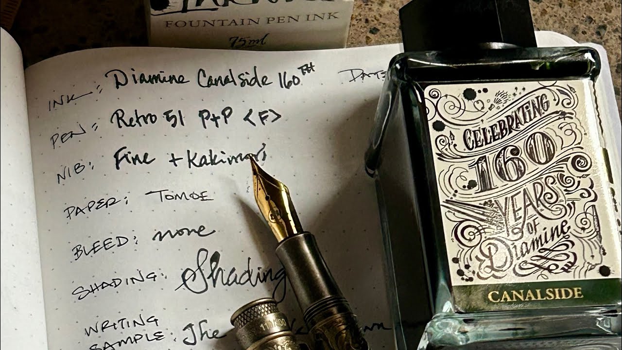 Canalside Diamine 160th Anniversary Fountain Pen ink