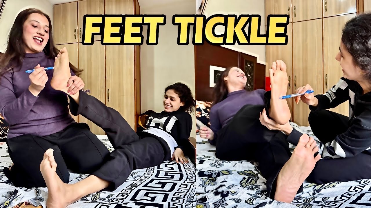 Feet tickle with pen funny video /zoya noor vlogs