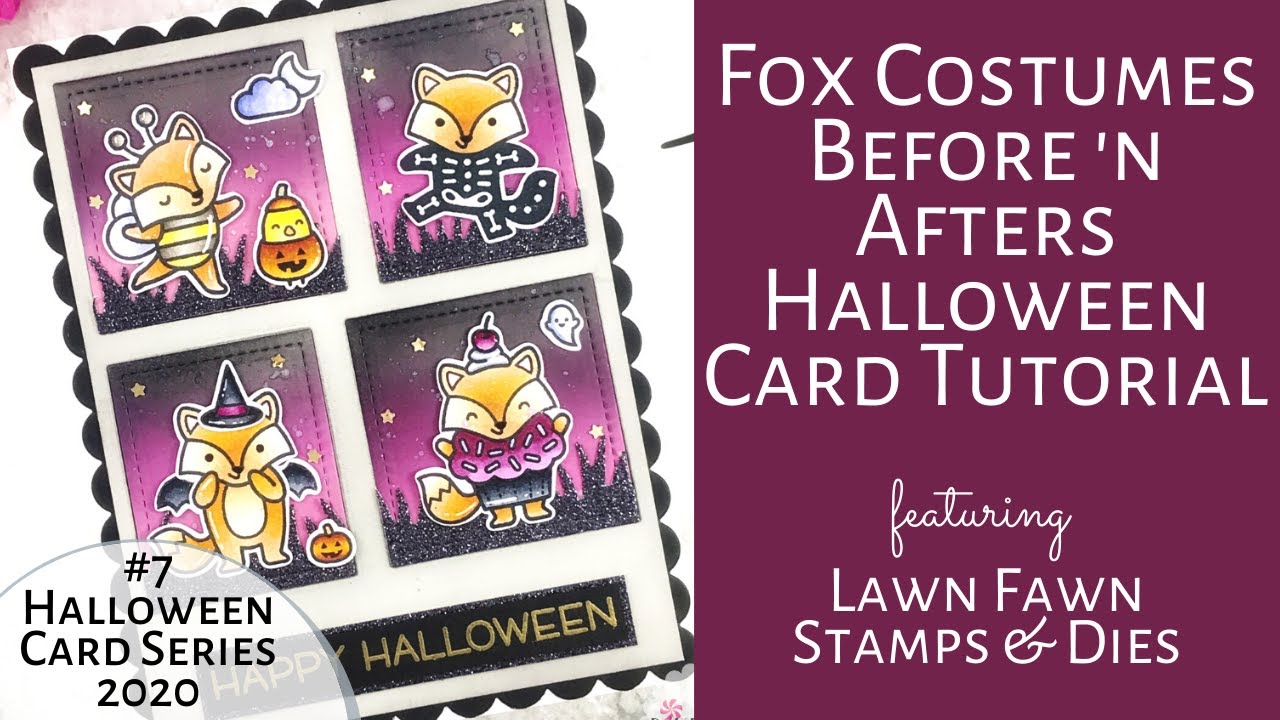 LAWN FAWN Lawnfawnatics Challenge 86 | Halloween Card 2020 | Lawn Fawn Stamps & Dies