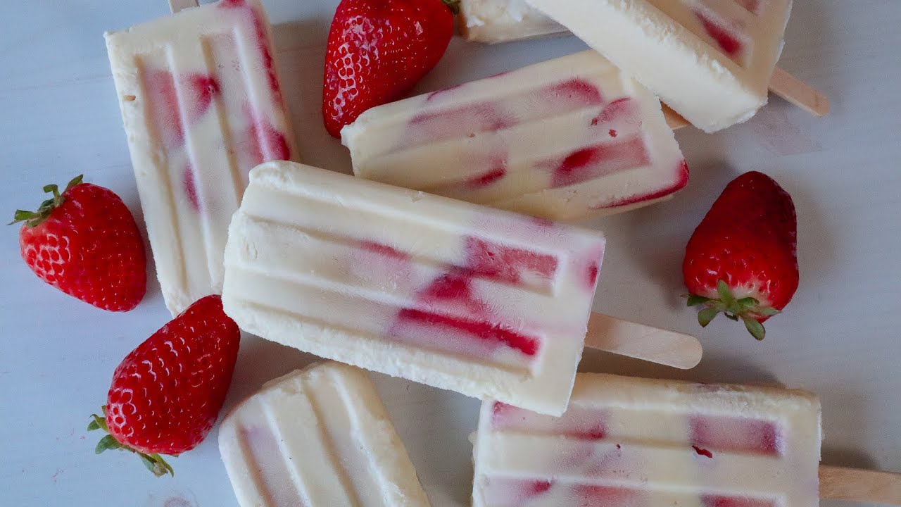 🍦Helados de natilla con fresas🍦