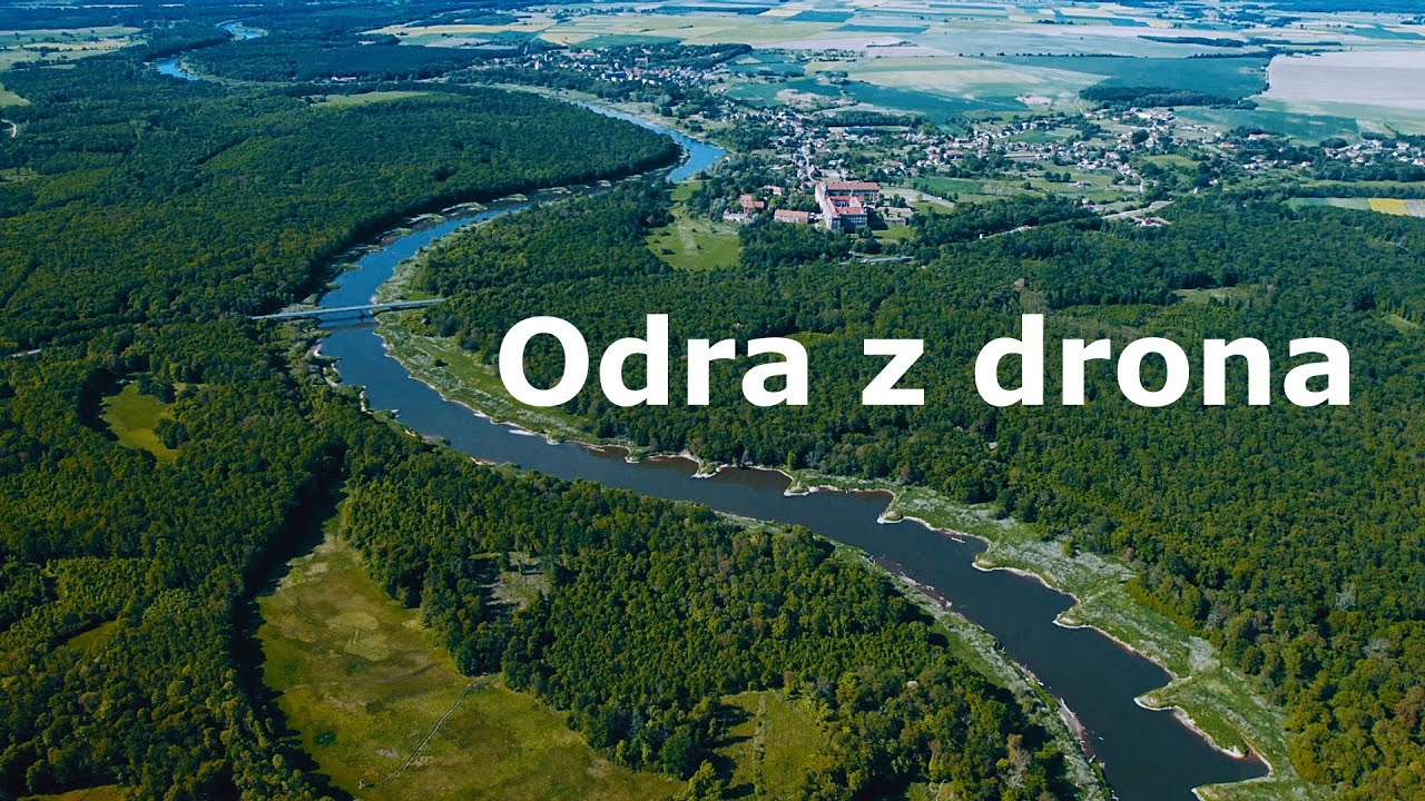 Dji mavic air 2s. Dron od widz&oacute;w i jego obrazek. Rzeka Odra okolice Malczyc i Lubiąża