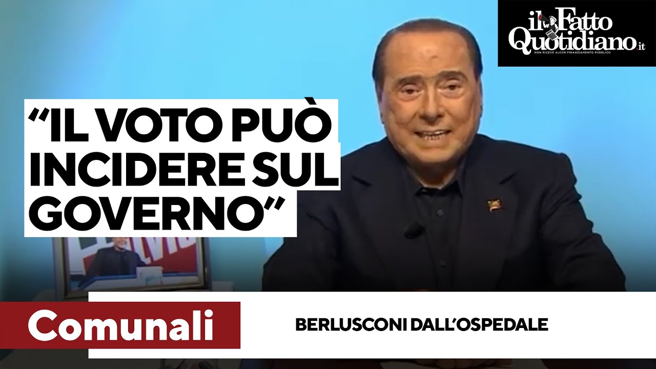 Berlusconi di nuovo in video dall’ospedale: 
