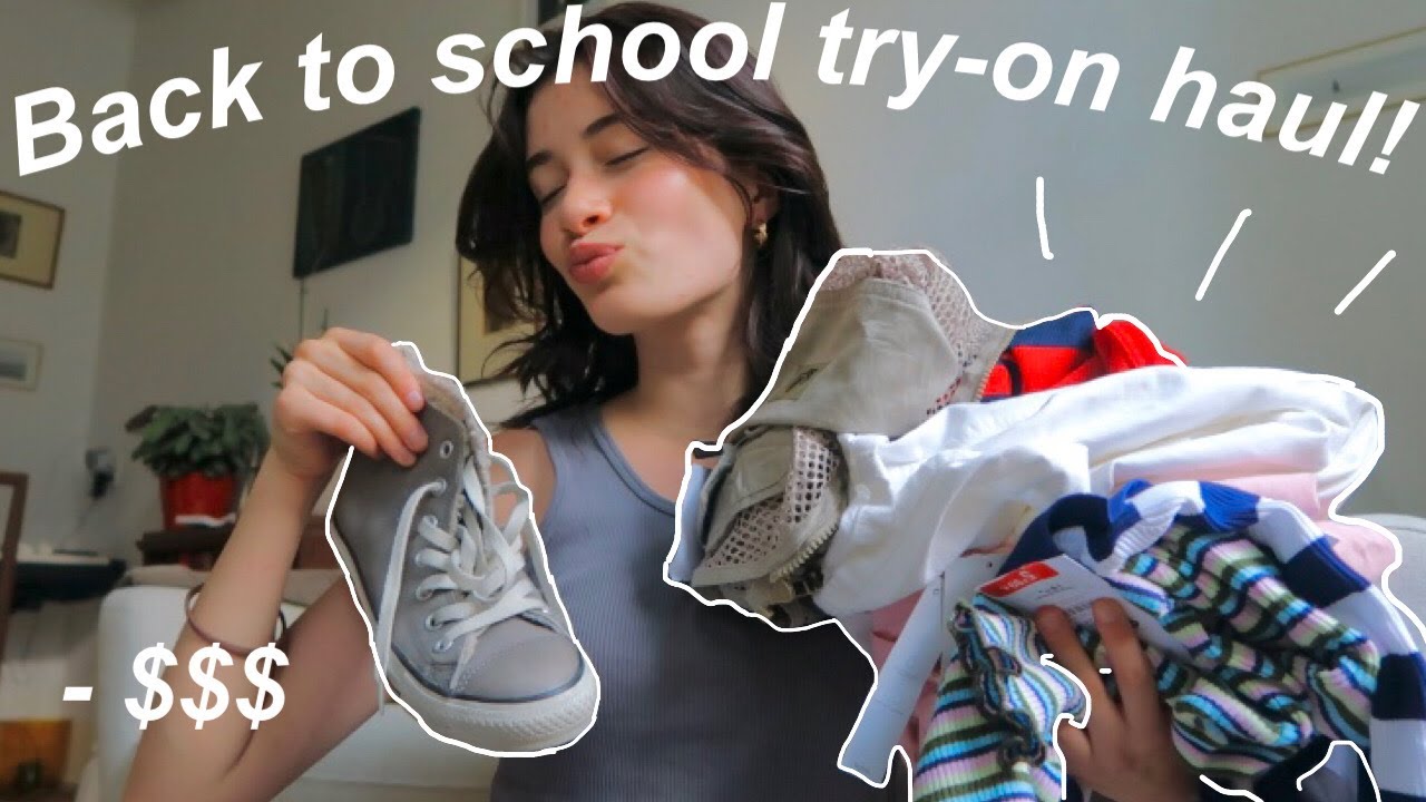 HUGE BACK TO SCHOOL TRY-ON HAUL | Brandy Melville, Bershka, Converse, Thrifting