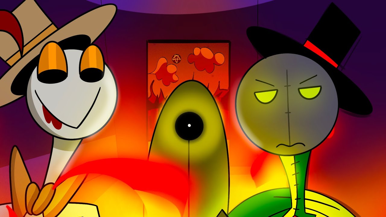 Second promotional Poster for my Hazbin hotel inspired show: The Cannibal Cafe