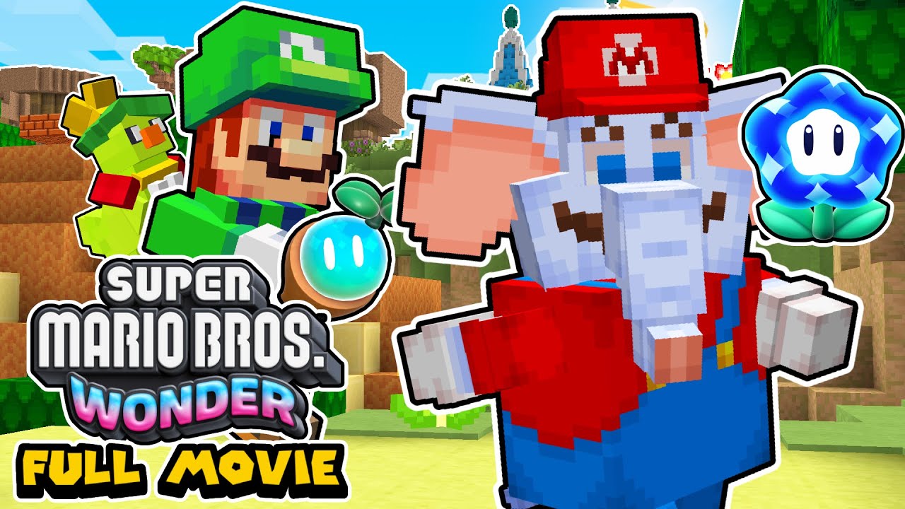 Minecraft Super Mario Bros Wonder FULL MOVIE! (World 1)