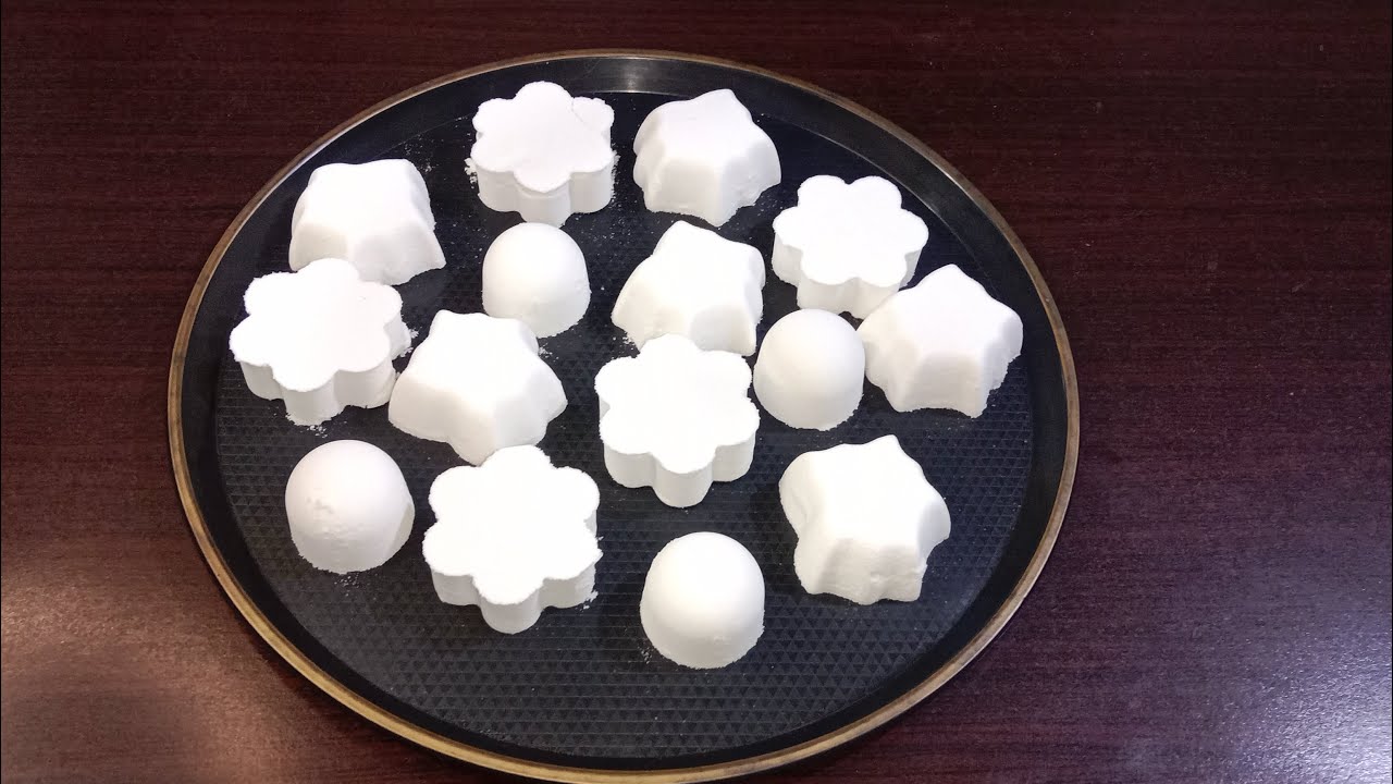 [ASMR baking soda different shape crushing]