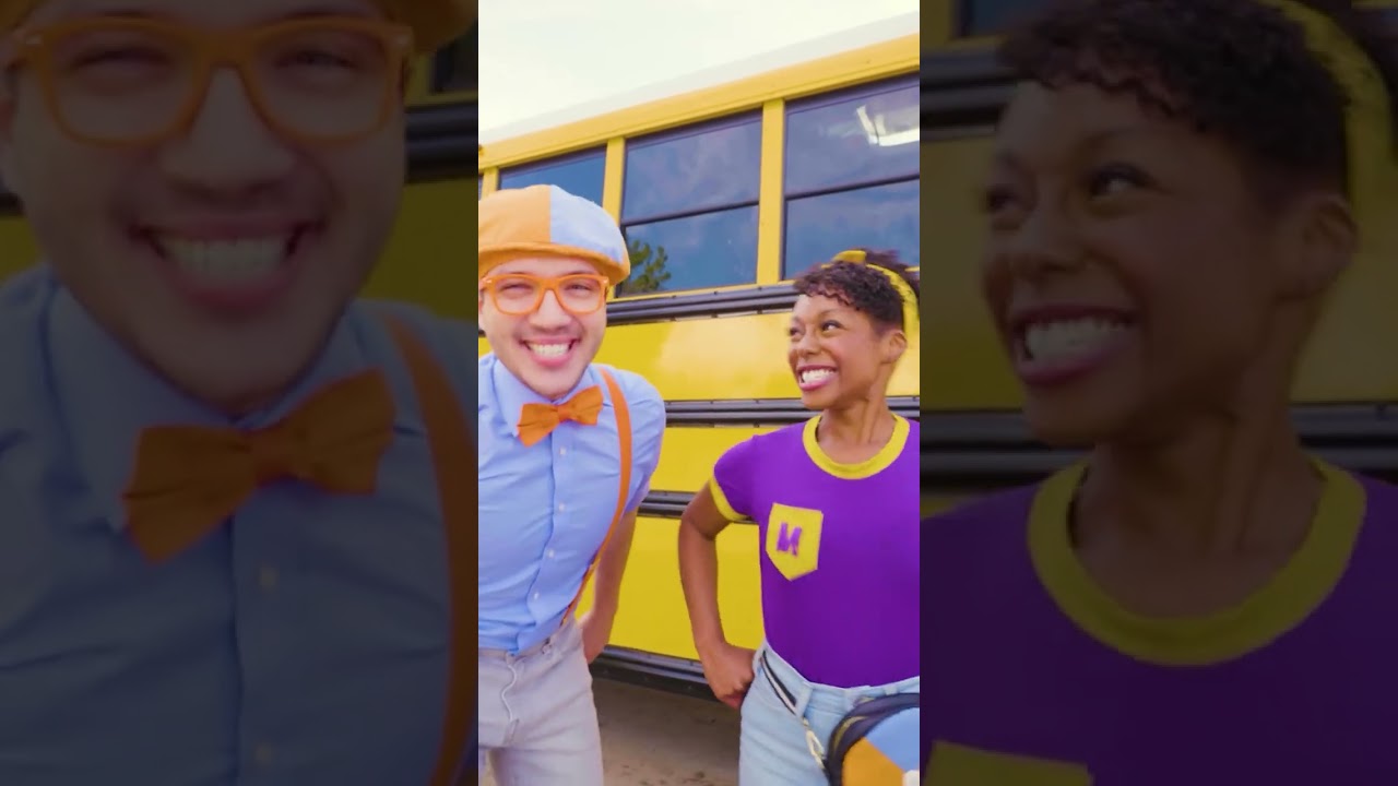 Wheels On The Bus Go Round... But The Doors Go? 🤔 | #shorts #blippi #wheelsonthebus #kidssongs